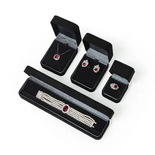 Custom Black Microfiber Earring Boxes – Wholesale & Private Label Black microfiber custom earring boxes for wholesale jewelry packaging
