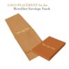 Custom large microfiber envelope jewelry pouch with padded insert in assorted Pantone colors, featuring debossed logo branding