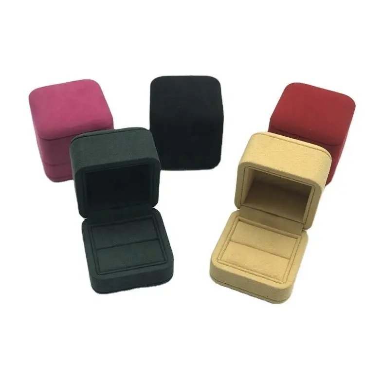 Luxury custom microfiber ring boxes with foam inserts and adjustable dividers for bulk jewelry packaging