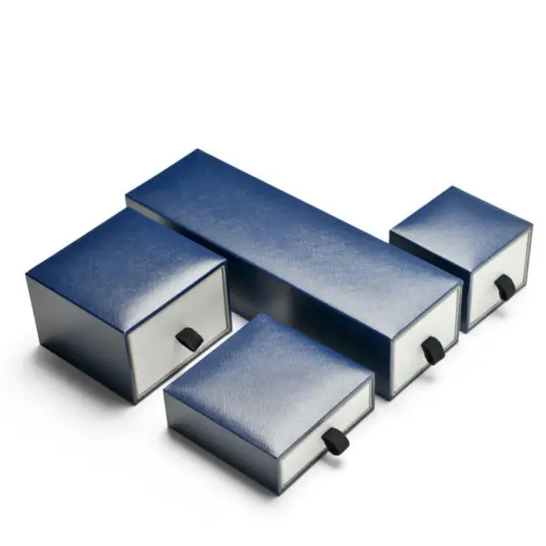 Custom Multi-Drawer Jewelry Box with Ring & Watch Compartments | Private Label Multi-drawer jewelry box with ring and watch compartments; custom luxury jewelry retail packaging