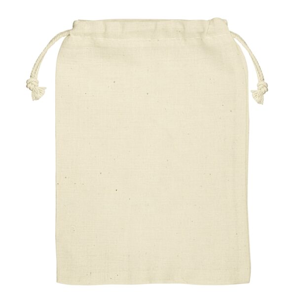 Custom Muslin Cotton Drawstring Bag - X-Large for Jewelry & Retail Packaging X-Large custom muslin cotton drawstring bag with logo embroidery, premium natural fabric for jewelry retail packaging