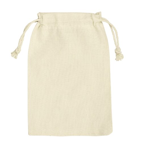 Large muslin cotton jewelry pouch with custom logo branding and insert options for jewelry brands and retailers