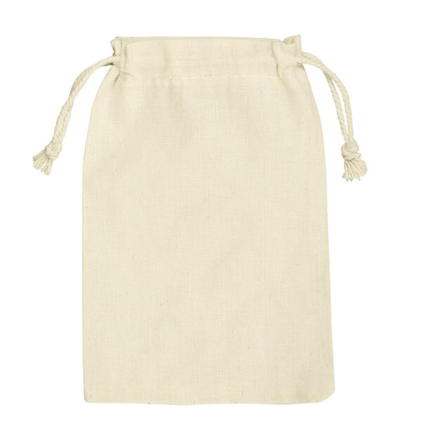 Large muslin cotton jewelry pouch with custom logo branding and insert options for jewelry brands and retailers