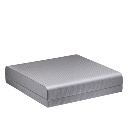 Custom weave-texture necklace box with contemporary design and white-label branding options for jewelry retailers and e-commerce brands