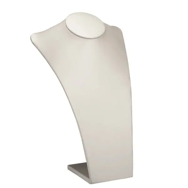 Custom Linea large necklace pendant display stand in acrylic and wood with logo branding