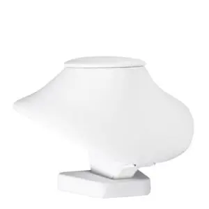 Leatherette necklace bust display stand with 3-inch customizable pendant showcase for retail