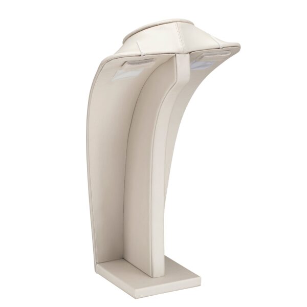 Custom Linea Large Necklace Display Stand – Jewelry Pendant Holder with Branded Options Custom Linea large necklace pendant display stand in acrylic and wood with logo branding