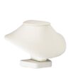 Leatherette necklace bust display stand with 3-inch customizable pendant showcase for retail
