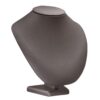 Leatherette round necklace display stand with custom color finish and removable padded neck slot