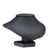 Leatherette necklace bust display stand with 3-inch customizable pendant showcase for retail