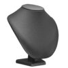 Leatherette round necklace display stand with custom color finish and removable padded neck slot