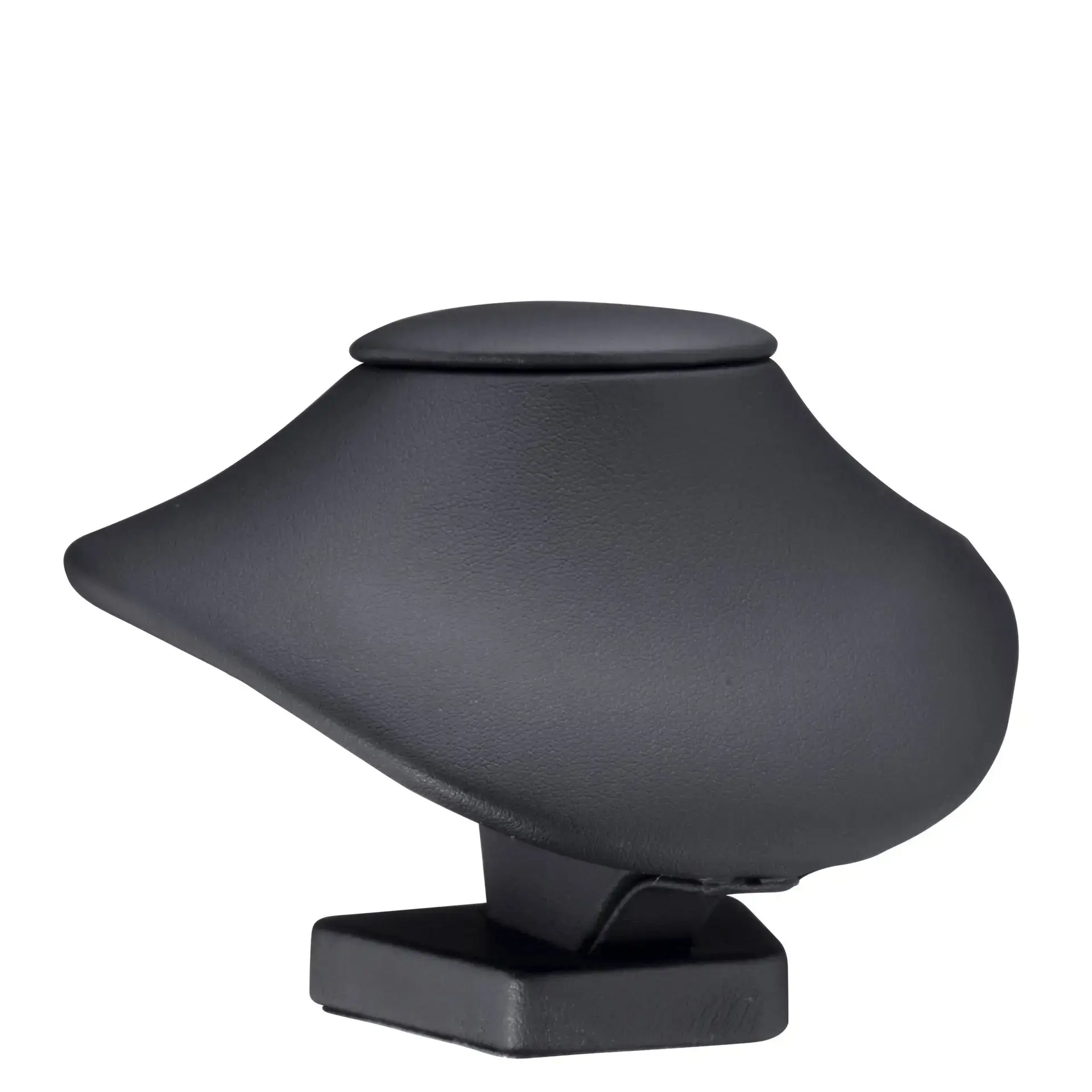Leatherette necklace bust display stand with 3-inch customizable pendant showcase for retail