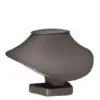Leatherette necklace bust display stand with 3-inch customizable pendant showcase for retail