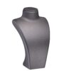 Leatherette tall necklace display stand with custom branding and premium finish for retail jewelry packaging.