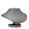 Leatherette necklace bust display stand with 3-inch customizable pendant showcase for retail