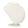 Leatherette round necklace display stand with custom color finish and removable padded neck slot