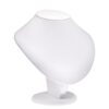 Leatherette necklace display stand, 8" pendant riser, custom branding, professional retail finish