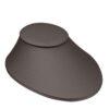 Custom leatherette necklace laydown display stand with multiple pendant slots for retail jewelry showcase