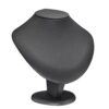 Leatherette necklace display stand, 8" pendant riser, custom branding, professional retail finish