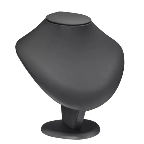 Leatherette Necklace Display Stand – 8" Pendant Riser Leatherette necklace display stand, 8" pendant riser, custom branding, professional retail finish