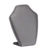Leatherette Small Necklace Stand Display - Custom Branded for Jewelry Retailers Leatherette necklace stand display with adjustable arms for custom jewelry retail packaging