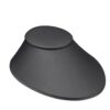 Custom leatherette necklace laydown display stand with multiple pendant slots for retail jewelry showcase