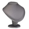 Leatherette necklace display stand, 8" pendant riser, custom branding, professional retail finish