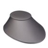 Custom leatherette necklace laydown display stand with multiple pendant slots for retail jewelry showcase