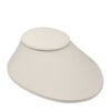 Custom leatherette necklace laydown display stand with multiple pendant slots for retail jewelry showcase