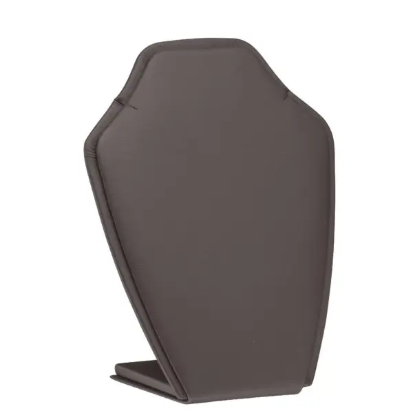 Leatherette Small Necklace Stand Display - Custom Branded for Jewelry Retailers Leatherette necklace stand display with adjustable arms for custom jewelry retail packaging