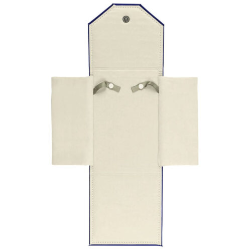Soft-Touch Pearl Necklace Pendant Box with Foam Insert Soft-touch pearl necklace presentation box with fitted foam insert and custom logo embossing options