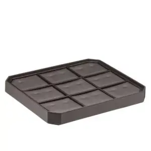 Leatherette Octagon 9-Slot Jewelry Earring Display Tray – Custom Stackable