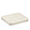 Leatherette octagon earring display tray with 9 slots, stackable jewelry organizer for retail and custom branding