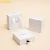 Custom paper drawer jewelry box with matching branded pouch for wholesale jewelry packaging