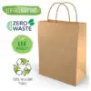 Custom recyclable kraft paper jewelry shopping bag with twisted paper handles, featuring full-color logo printing and eco-friendly design