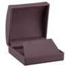 Leatherette Dome Top Pendant Box with Bow Presentation Box, Custom OEM Premium leatherette dome-top large pendant box with outer bow presentation box for custom jewelry packaging