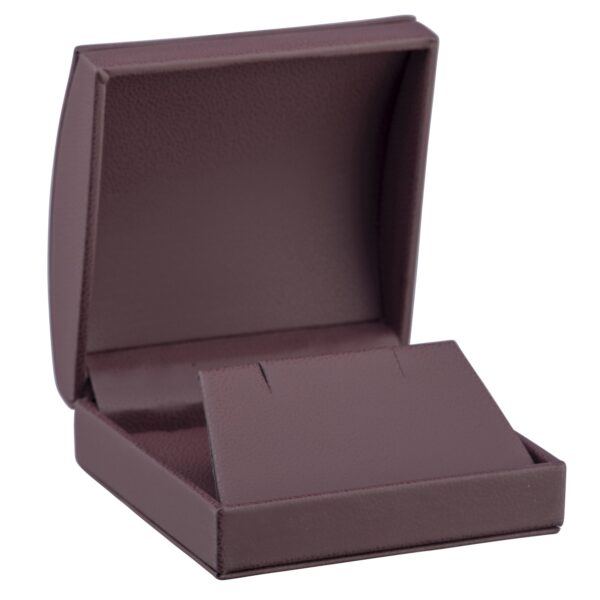 Leatherette Dome Top Pendant Box with Bow Presentation Box, Custom OEM Premium leatherette dome-top large pendant box with outer bow presentation box for custom jewelry packaging