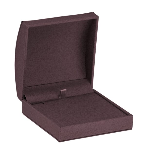 Leatherette Dome Top Pendant Box with Bow Presentation Box, Custom OEM Premium leatherette dome-top large pendant box with outer bow presentation box for custom jewelry packaging