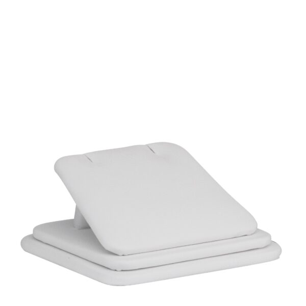 Leatherette X-small pendant display stand with custom foam insert for jewelry branding