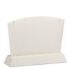 Leatherette Pendant Necklace Display Stand – Small Small leatherette pendant display stand with metal base, ideal for retail jewelry boutiques and custom branding
