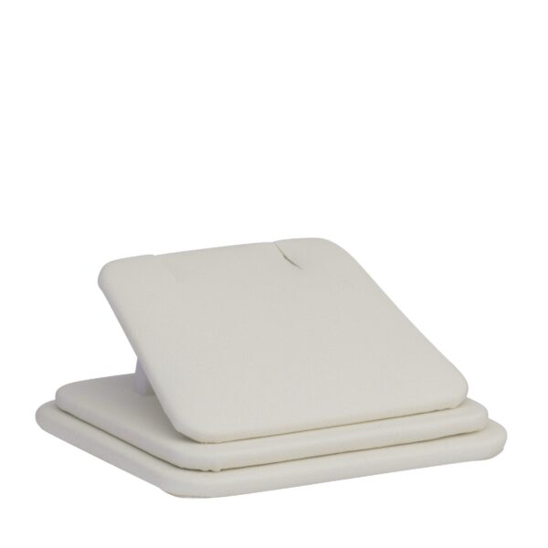 Leatherette X-small pendant display stand with custom foam insert for jewelry branding
