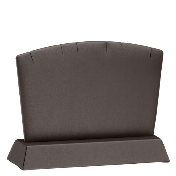 Leatherette Pendant Necklace Display Stand – Small Small leatherette pendant display stand with metal base, ideal for retail jewelry boutiques and custom branding