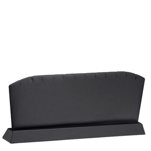 Professional leatherette wall-mount pendant display stand with custom branding for jewelry retail and boutique showcasing