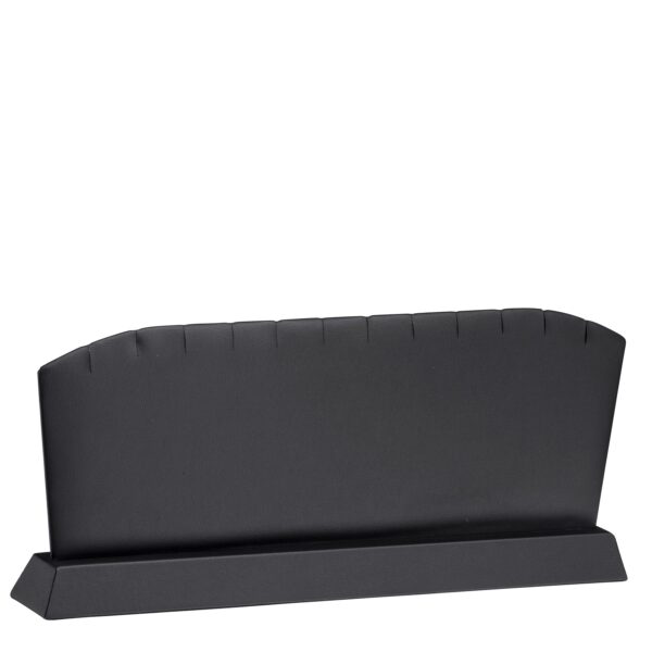 Professional leatherette wall-mount pendant display stand with custom branding for jewelry retail and boutique showcasing