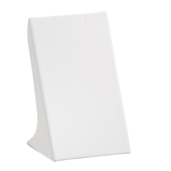 Premium leatherette pendant display stand in large size, custom colors and logo branding, suitable for retail jewelry showcases
