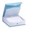 Premium ribbed paper snap pendant and earring box with custom logo branding and foam insert