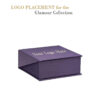 Custom silk brushed paper pendant and necklace gift boxes with velvet insert and gold foil logo branding, Glamour Collection