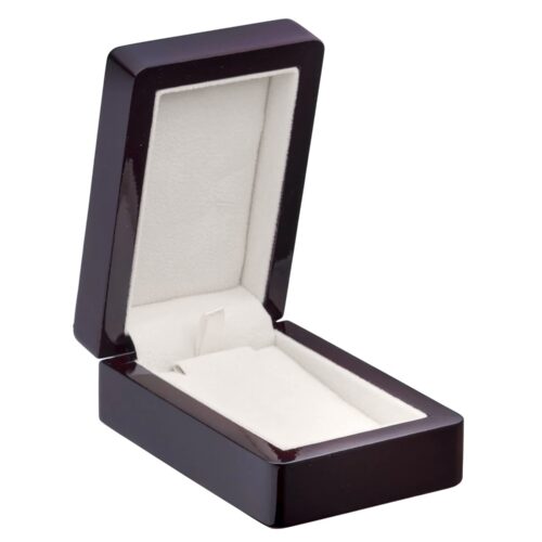 Custom Piano Wood Pendant Box – Luxury Necklace Packaging, Regal Collection Premium piano wood pendant box with custom logo branding and adjustable foam insert – luxury jewelry packaging