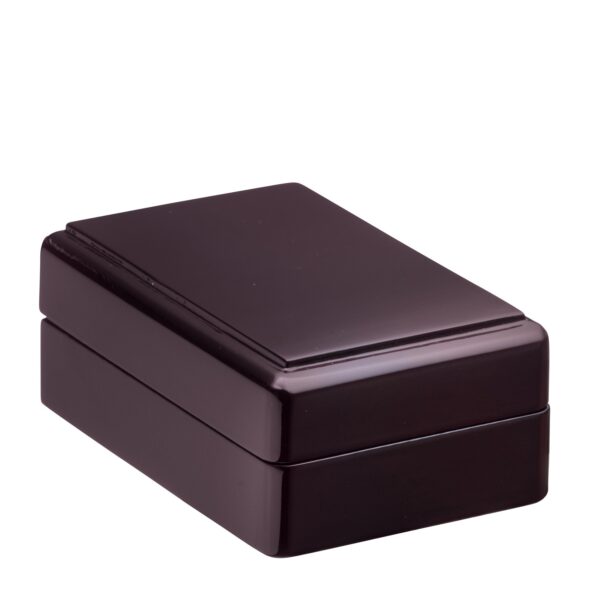 Premium piano wood pendant box with custom logo branding and adjustable foam insert – luxury jewelry packaging