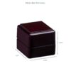 Premium piano wood ring box with custom logo branding, velvet interior lining, and luxury closure mechanism for jewelry packaging